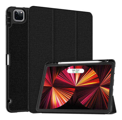 Funda Para iPad Pro 11 PuLG 2021 Soke Soporte Lapiz Negro