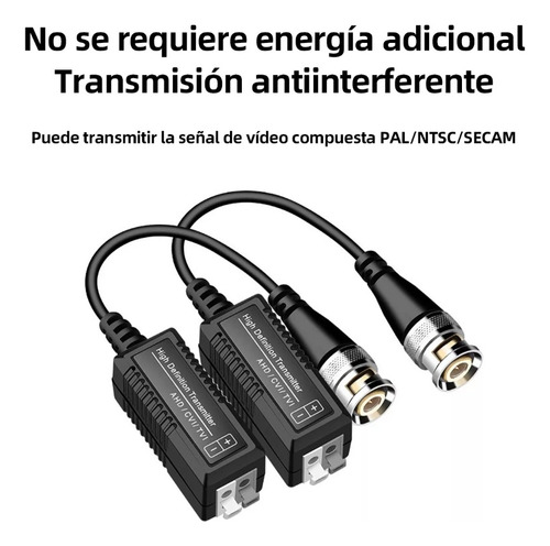 Kit 4 Par Transceptores Balun 4 Par Corriente Dahua Fhd Cctv