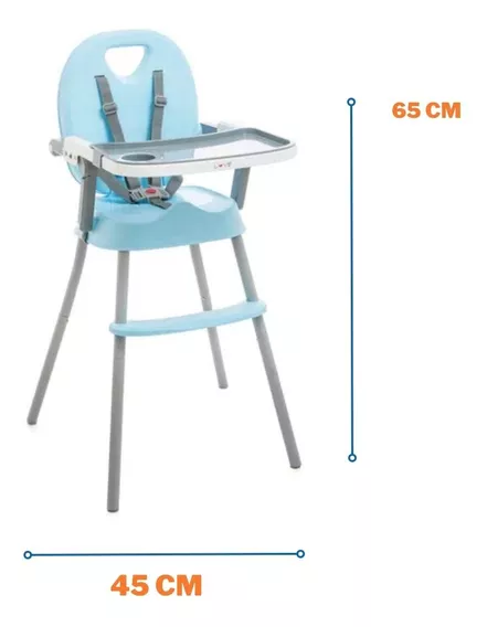 Silla De Comer Bebe 3 En 1 Love 660 Convertible Booster Color Celeste silla convertible