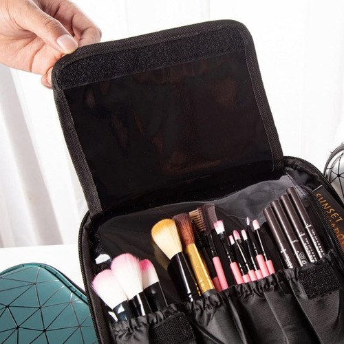 Maletin De Maquillaje Multifuncional Divisiones Portátil Neg