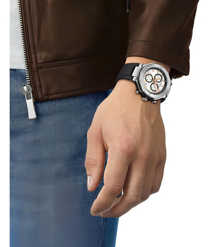 Reloj Tissot T-race Chronograph T141.417.17.011.00 Negro Plateado Crema (Reacondicionado)
