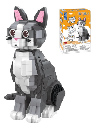 Litodinogo Cat Bricks Toy Mini Juego De Construcción De Bloq