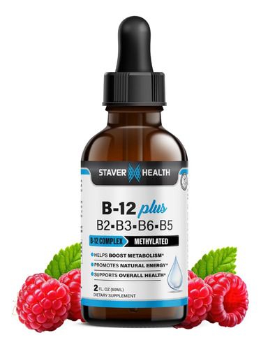 Staver Health Suplemento Liquido De Vitamina B B12 Plus - Su