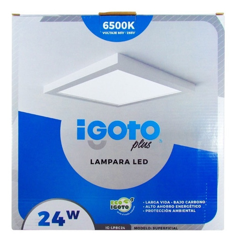 Lampara Led Superficial 24w Luz Blanca Multivoltaje Igoto