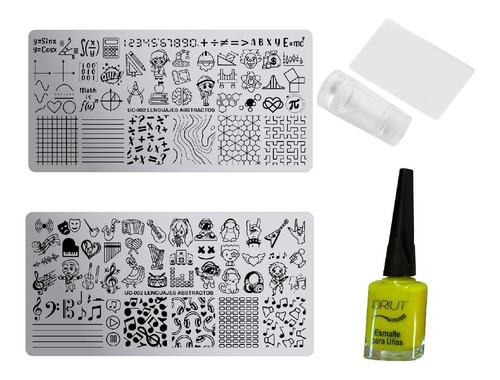 Set Uñas Estampador + Placa Doble + Esmalte A Elección