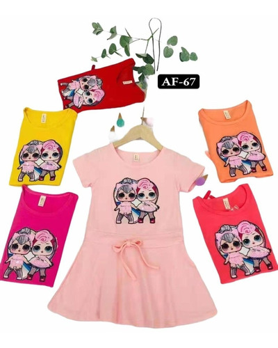 Vestido Diseño De Lol Para Niña Verano Af-67 Af-71