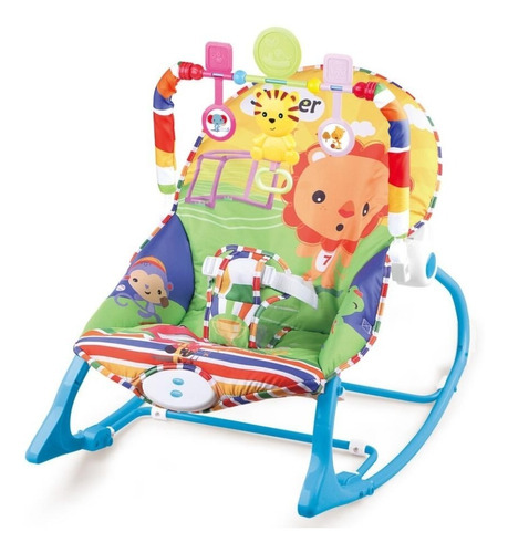 Silla Mecedora Musical - Bouncer - De Bebe 3 En 1 Azul