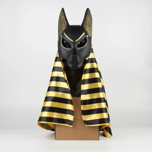 Egyptian Anubis Cosplay Face Mask Pvc Canis Spp Wolf