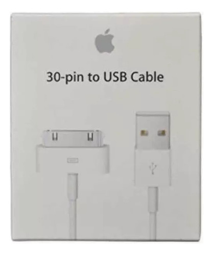 Cable Cargador Usb 30 Pines Para Iphone 4 Ipod Ipad 2 3 Blanco