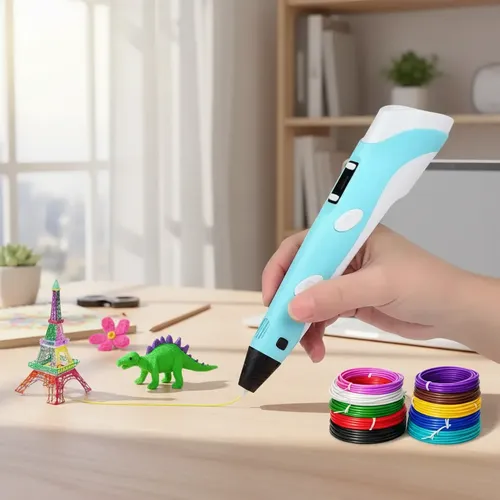 Caneta 3d Infantil Impressora + Refil Filamento 9m + Usb