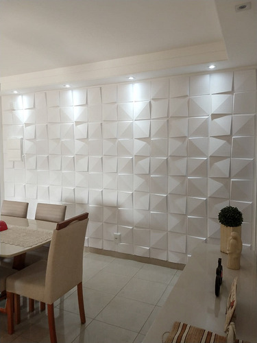 Imagem 2 de 10 de Decoração De Paredes Revestimento 3d Modelo Cubos 50x50cm