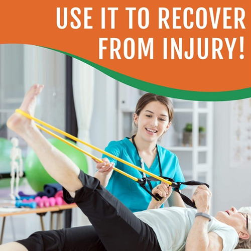 Imagem 8 de 10 de Kit Elástico Treino Exercícios Malhar Musculação Casa 11 Pcs