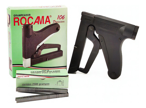 Kit Rocama Premium Grampeador 106 Caixa C/3.500 Grampos