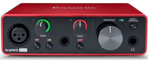 Interfaz De Audio Focusrite Solo 3era Gen Usb + Plugins