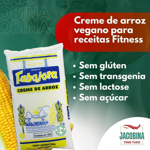 Kit Atacado 20 Unidades Creme De Arroz Vegano Sem Transgenia