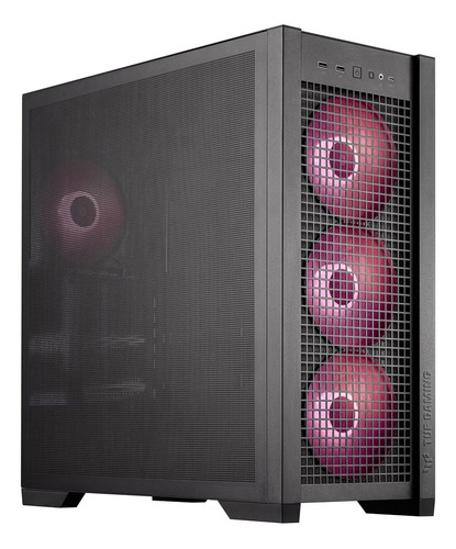 Case Micro Tower Asus Tuf Gaming Gt302 Argb Black Color Negro