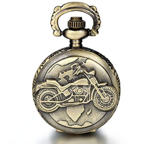 Reloj De Bolsillo De Motocicleta De Bronce Para Motorista