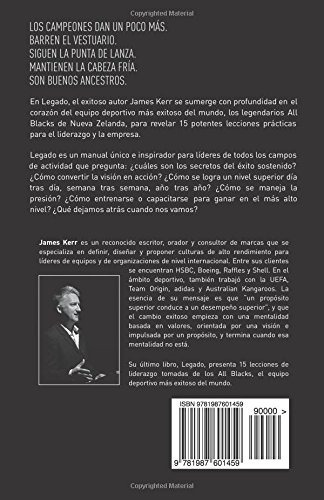 Legado: 15 Lecciones sobre liderazgo, de Kerr, James. Editorial CreateSpace Independent Publishing Platform, tapa blanda en español, 2014