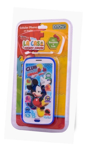 Imagen 1 de 4 de Celular Phone Disney Mickey Con Luz Y Sonido Ditoys 2088