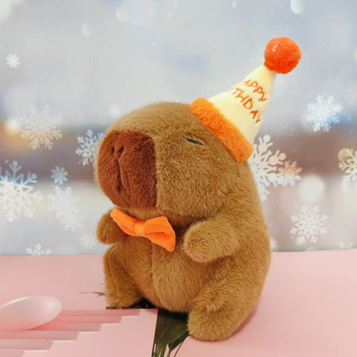 Peluche Juguete Capibara Carpincho Suave Varios Modelos 25cm Marrón Cumpleañero