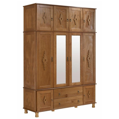 Guarda-roupa Casal Serpil Pinus Sp-7174 Com 10 Portas