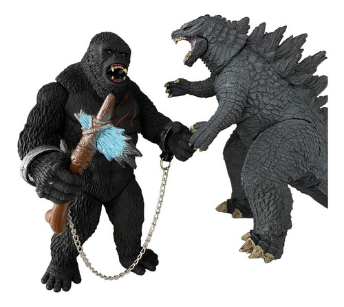 Godzilla Vs King Kong Con Sonido 30 Cm Alto Articulado Negro