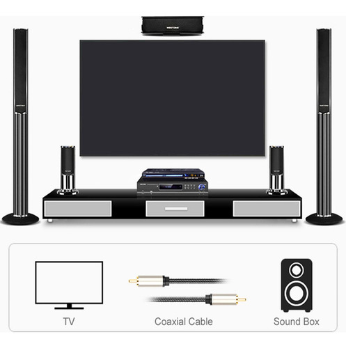 ( Cable Coaxial De Audio Digital Rca Macho A Macho Subwoofer