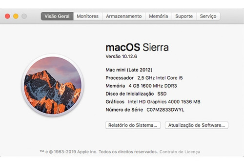 Mac Mini (2012) I5, 4gb, 500ssd