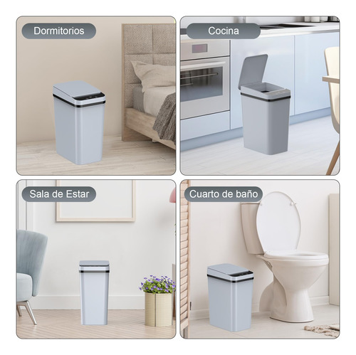 Cubo De Basura Automático Con Sensor, 12l Cubo De Basura