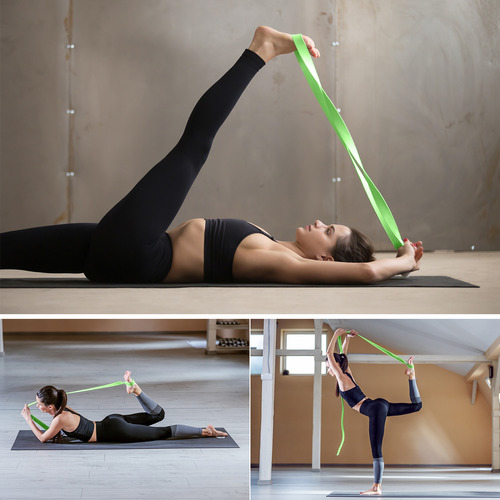 Juego De 2 Bloques De Yoga Y Correas De Yoga De Espuma Eva F