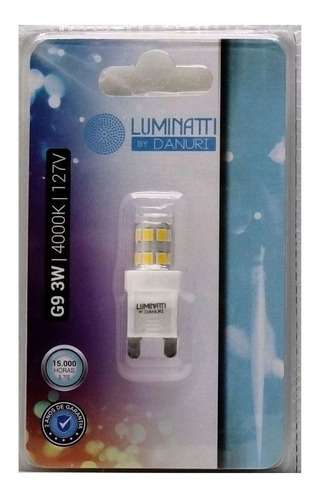 Kit 4 Lâmpadas Luminatti Led Halopin G9 3w 4000k 127v Lustre Cor da luz Branco-neutro 110V