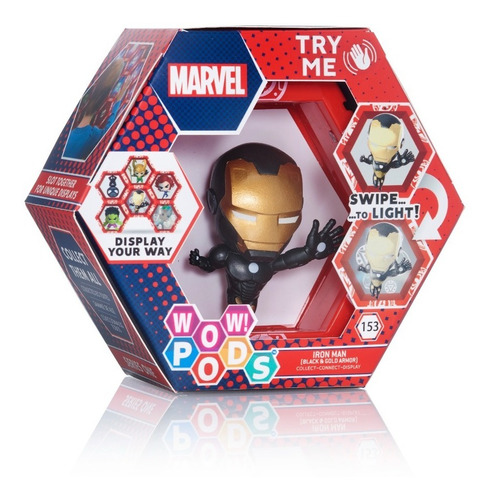 Wow Pods Marvel Figura Iron Man Black & Gold Coleccionable 