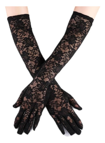 Guantes Largos De Terciopelo Para Mujer, Guantes Elásticos D