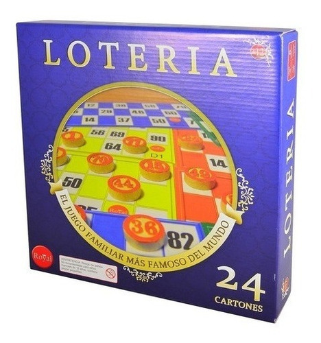 Juego De Mesa Loteria 24 Cartones Royal