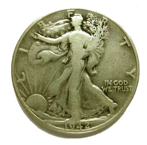 Antiguo Medio Dolar De Plata Muy Buen Estado Vea Las Fotos.-