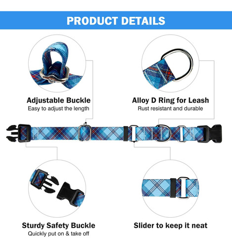 Collar Ajustable Hikiko Para Perros Pequeños Y Medianos