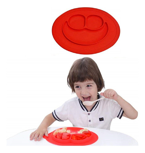 Plato De Silicona Bebé Antideslizante Sin Bpa Colores