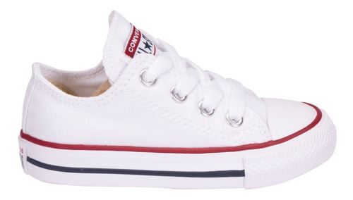Imagen 1 de 10 de Tenis Converse Niños Blanco 7j256c