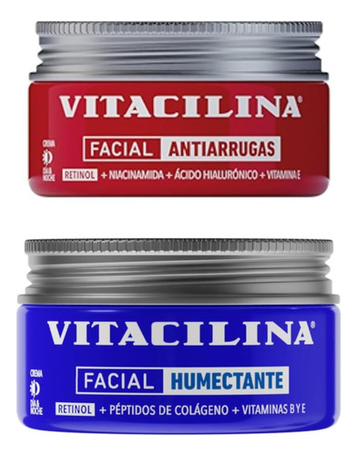 Pack 2 Piezas Vitacilina 100 G Facial,antiarrugas/humectante