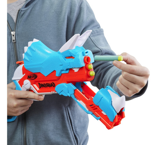 Dart Blaster Nerf Dinosquad Tricera-blast Com 12 Dardos