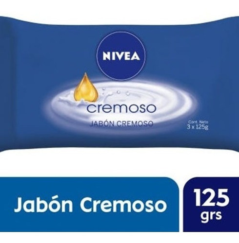 Jabon Nivea Cremoso 3 X 125gr Aceite De Almendras