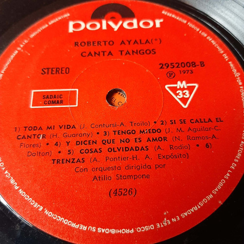 Sin Tapa Disco Roberto Ayala Canta Tangos Atilio Stampone T0