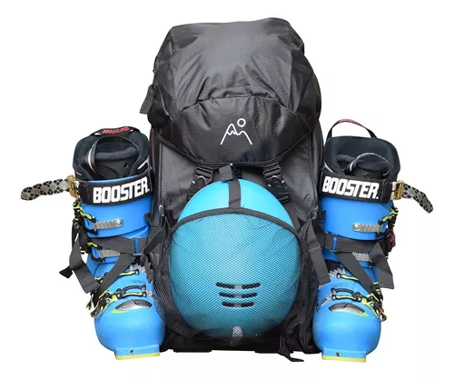OutdoorMaster Bolsa para botas de esquí, 65L impermeables para esquí,  snowboard, almohadilla de hombro, mochila de esquí para cascos, gafas para