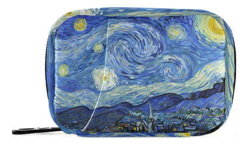Starry Night Van Gogh - Estuche Organizador De Pastillas Par