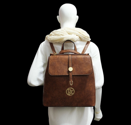 Imagen 4 de 8 de Bolsa Para Dama Elegante Juvenil Mochila Crossbody Hg-0059