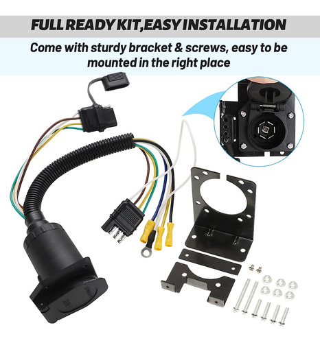 Adaptador De Remolque Múltiple De 4 Vías Plano A Hoja De 7 V