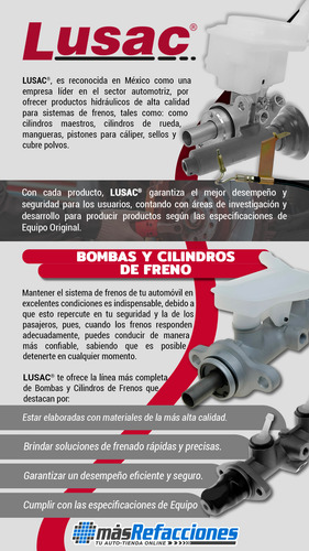 Cilindro Maestro De Frenos Fusion De 2013 A 2020 Lusac