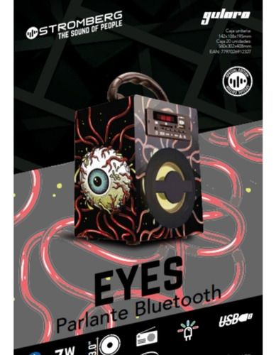Parlante Stromberg Eyes Bluetooth En Papelera Ch