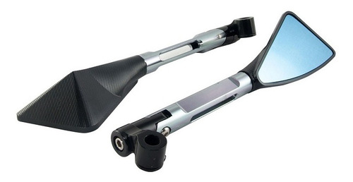 Imagem 1 de 3 de Retrovisor Esportivo Tipo Tomok Prata Honda Cg 150 Fan 2015