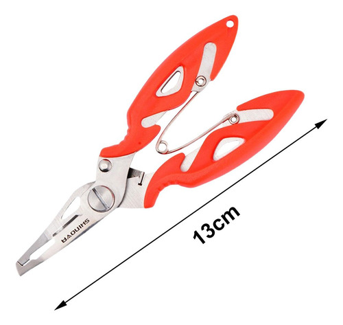 Alicates De Pesca Con Tijeras De Pesca Con Resorte, Naranja